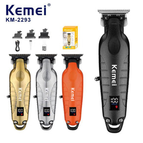 Professional Cordless Hair Clipper - LCD Display, 1200mAh USB Rechargeable